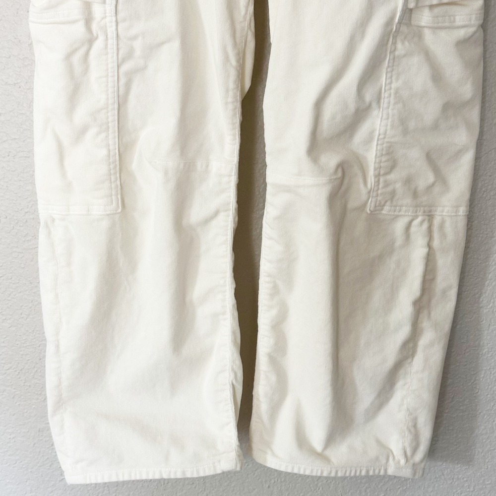 Citizens of Humanity Marcelle Corduroy Cargo Pant Barrel Leg White Size 26 - Picture 4 of 7